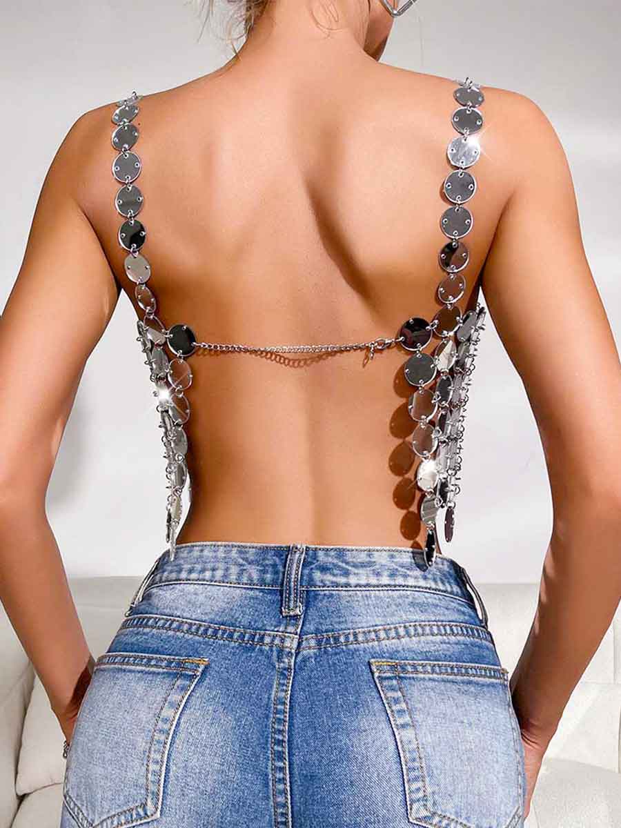 Sparkly Large Round Camisole Top