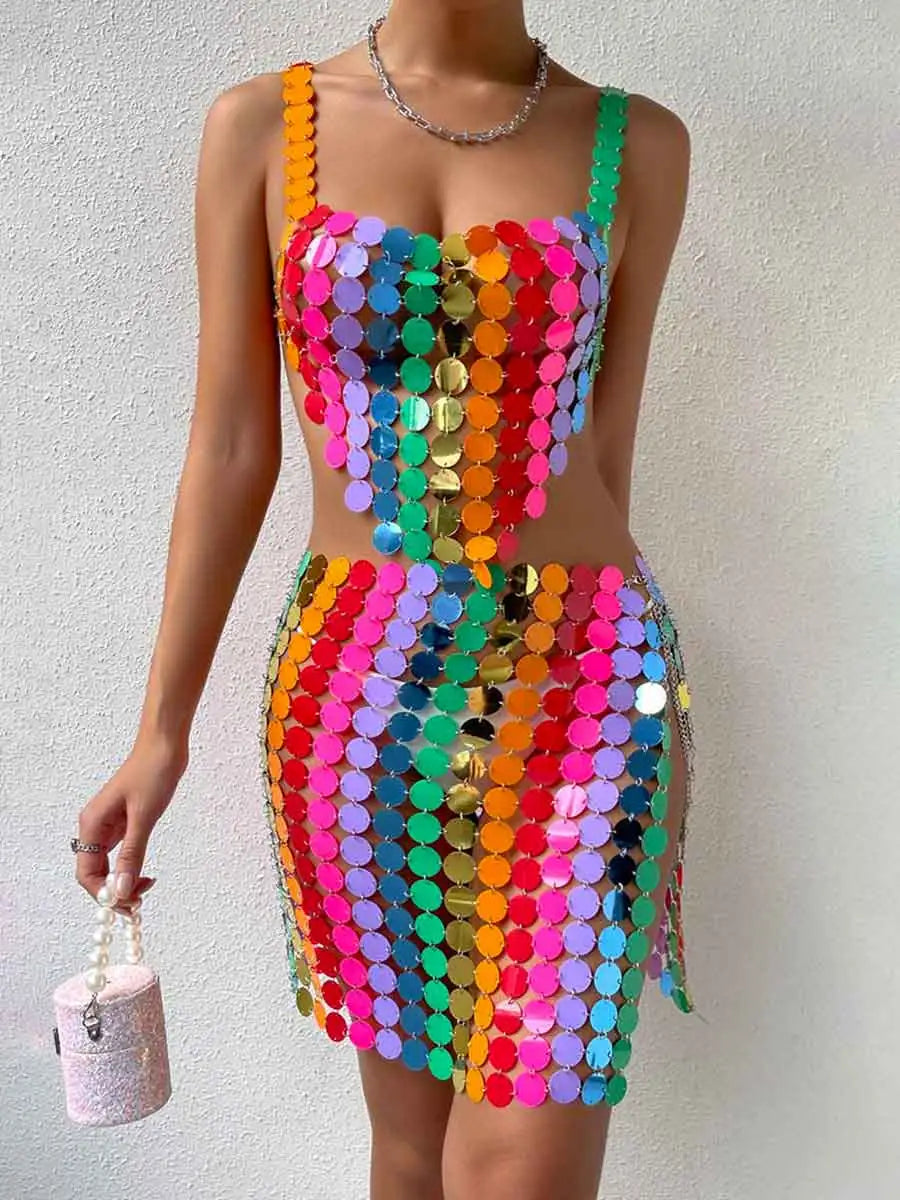 Rainbow Two-Piece Sequin Set