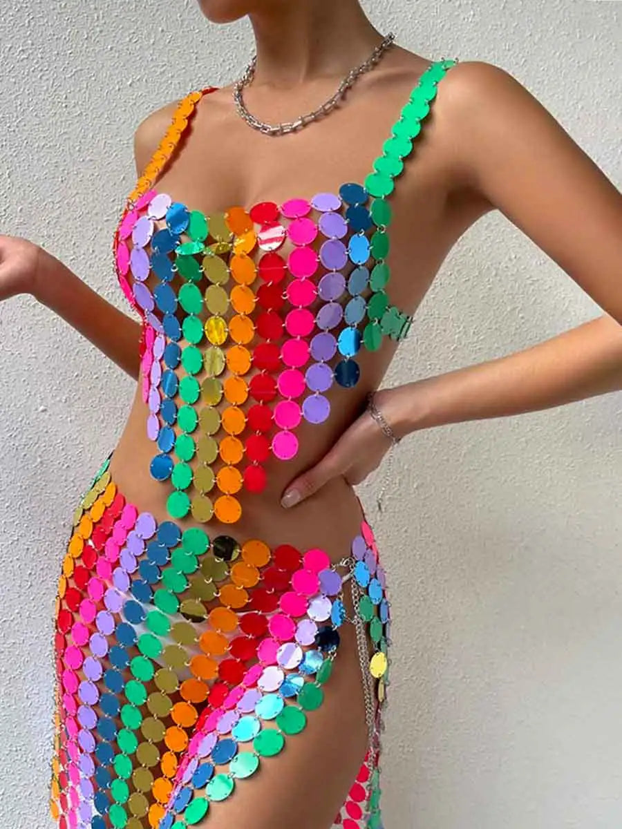 Sparkly Rainbow Sequin Set