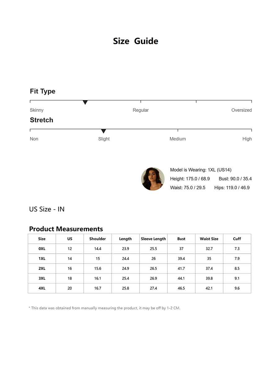 Plus Size Rhinestone T Shirts Size Chart