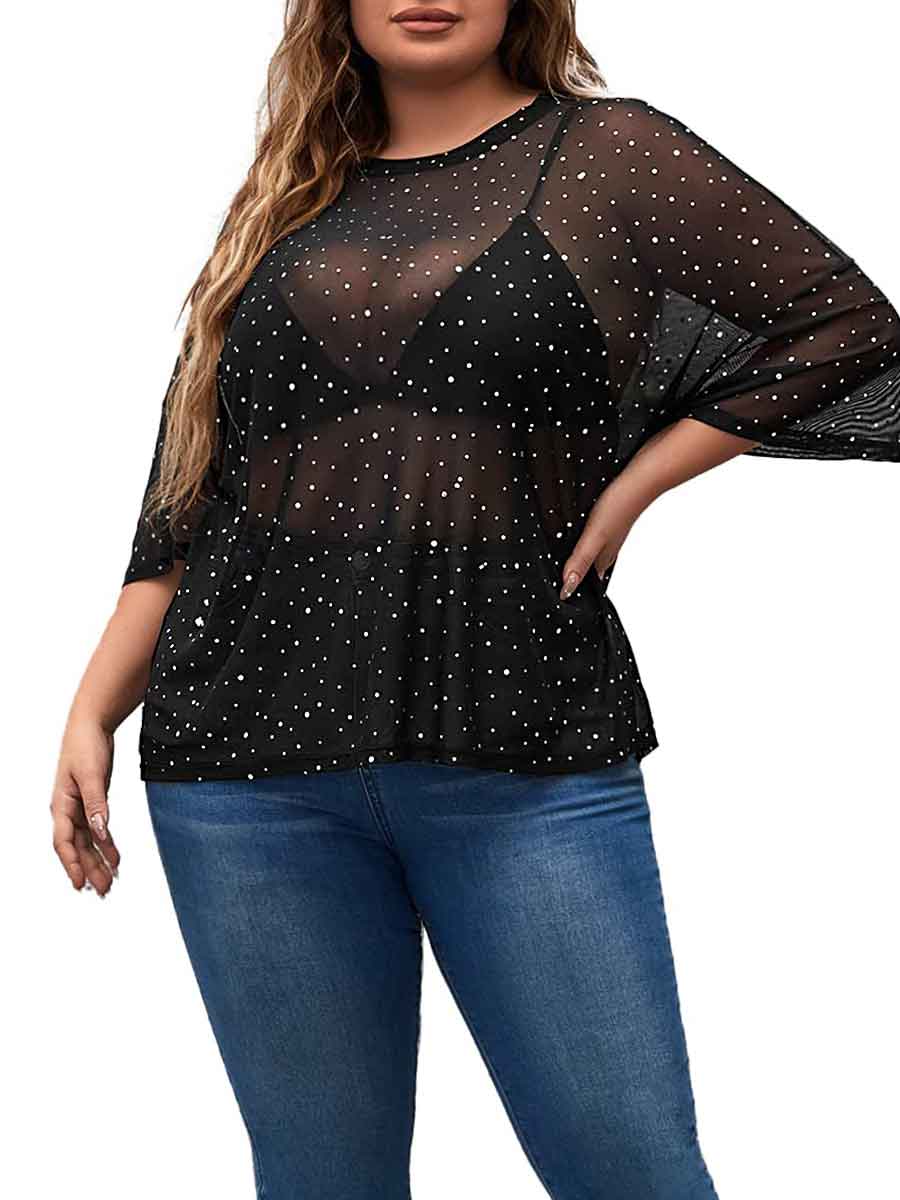 plus size crystal shirts