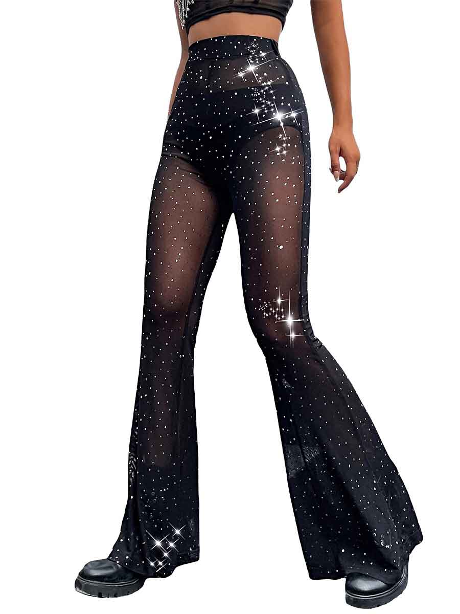 rhinestone flare pants
