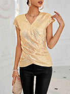 champagne sequin shirt