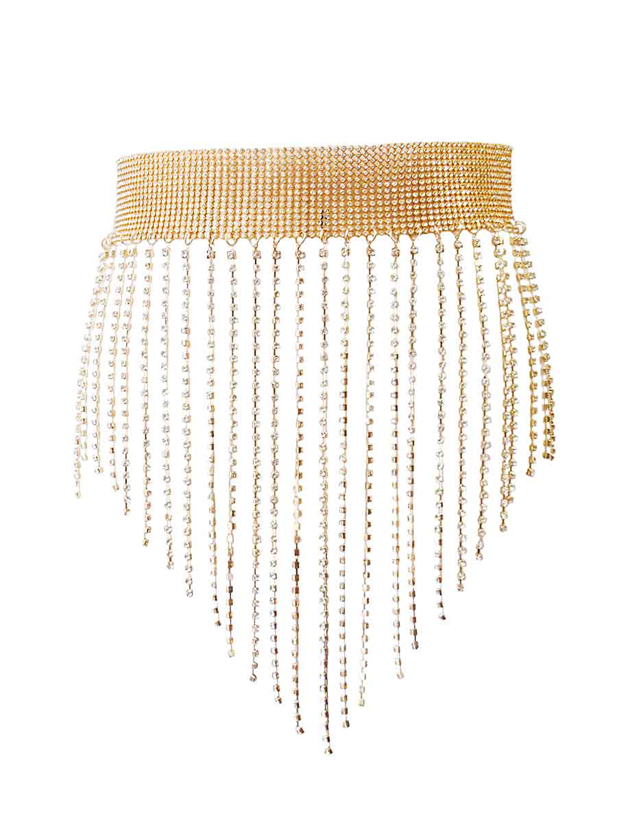 rhinestone fringe skirt