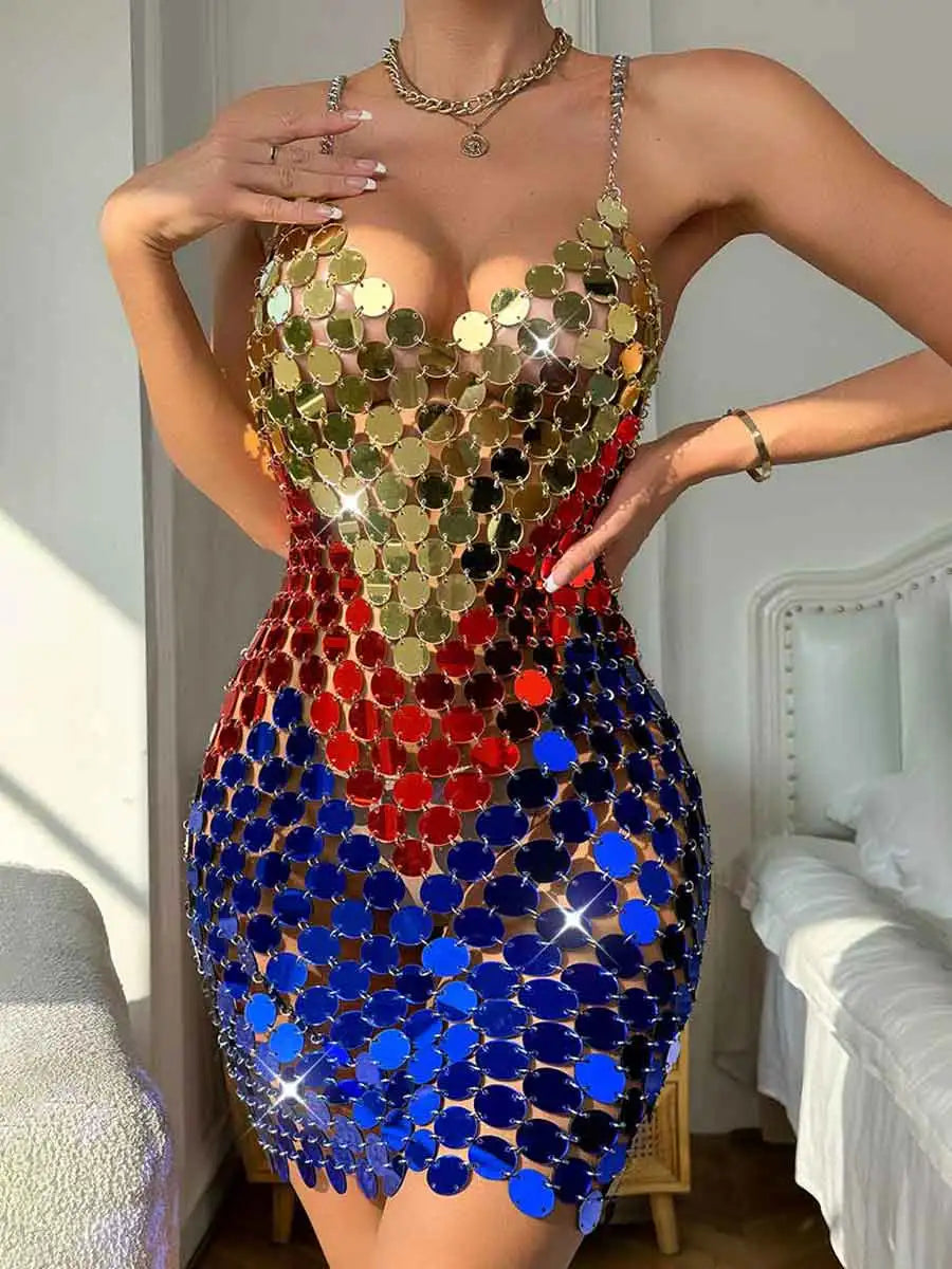 Colorful Sequin Dress