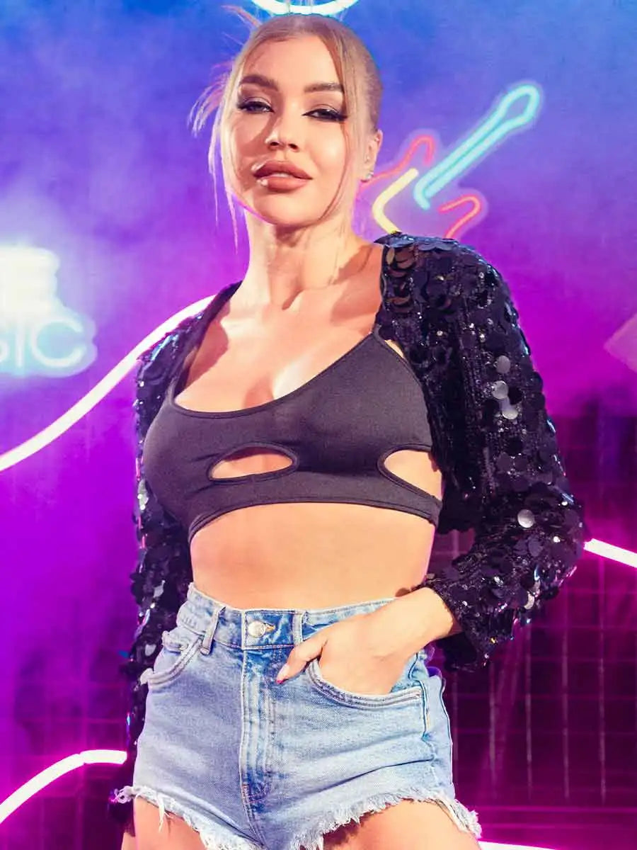 sequin bolero jacket