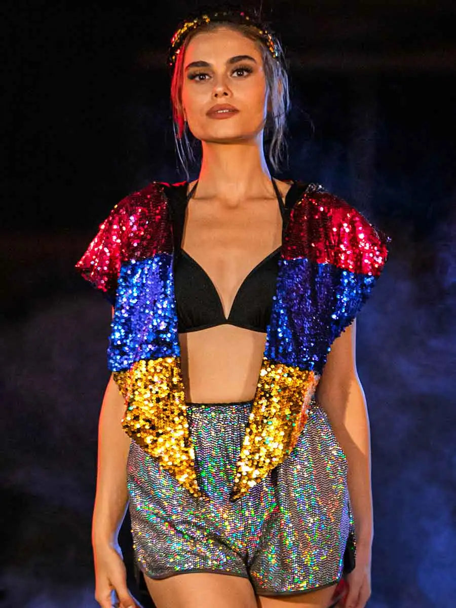 Sparkly Hooded Shawl