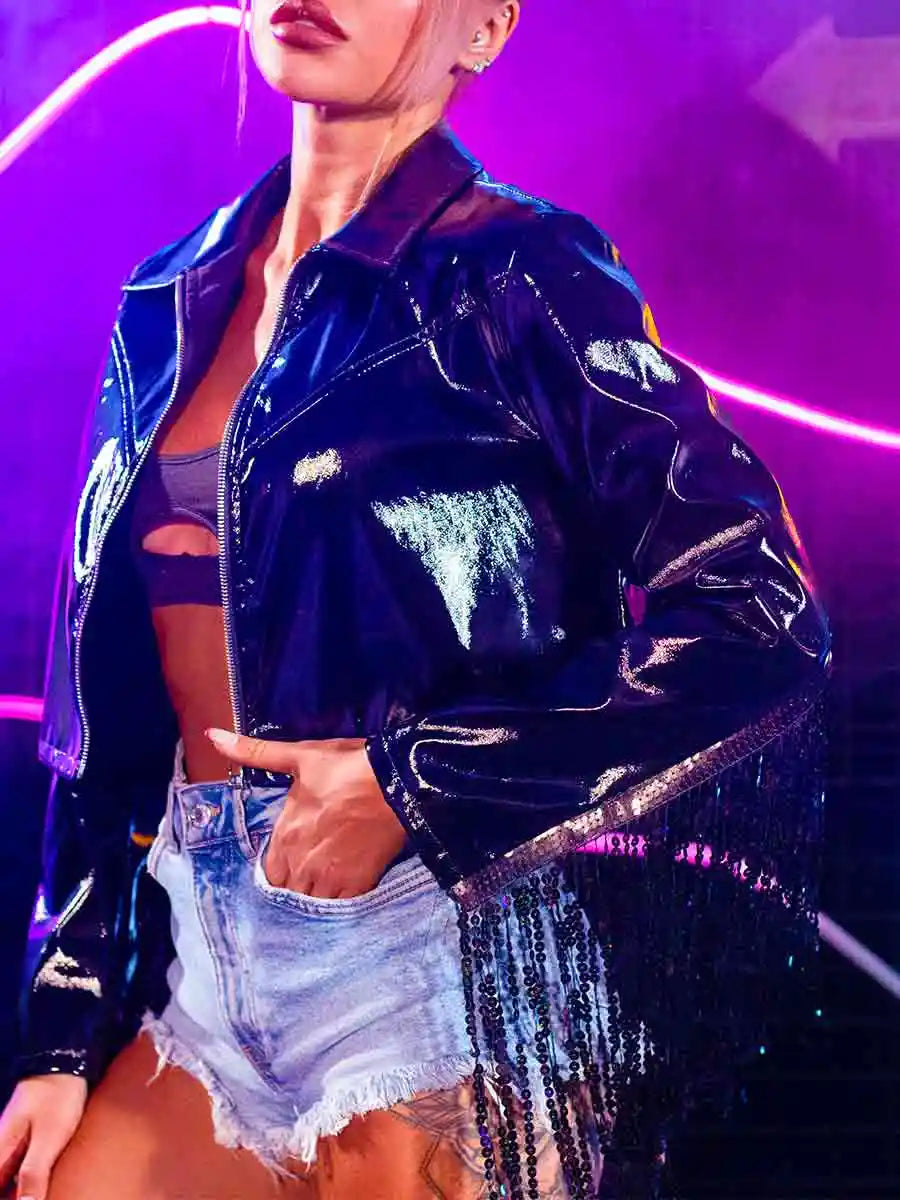 black sparkle jacket