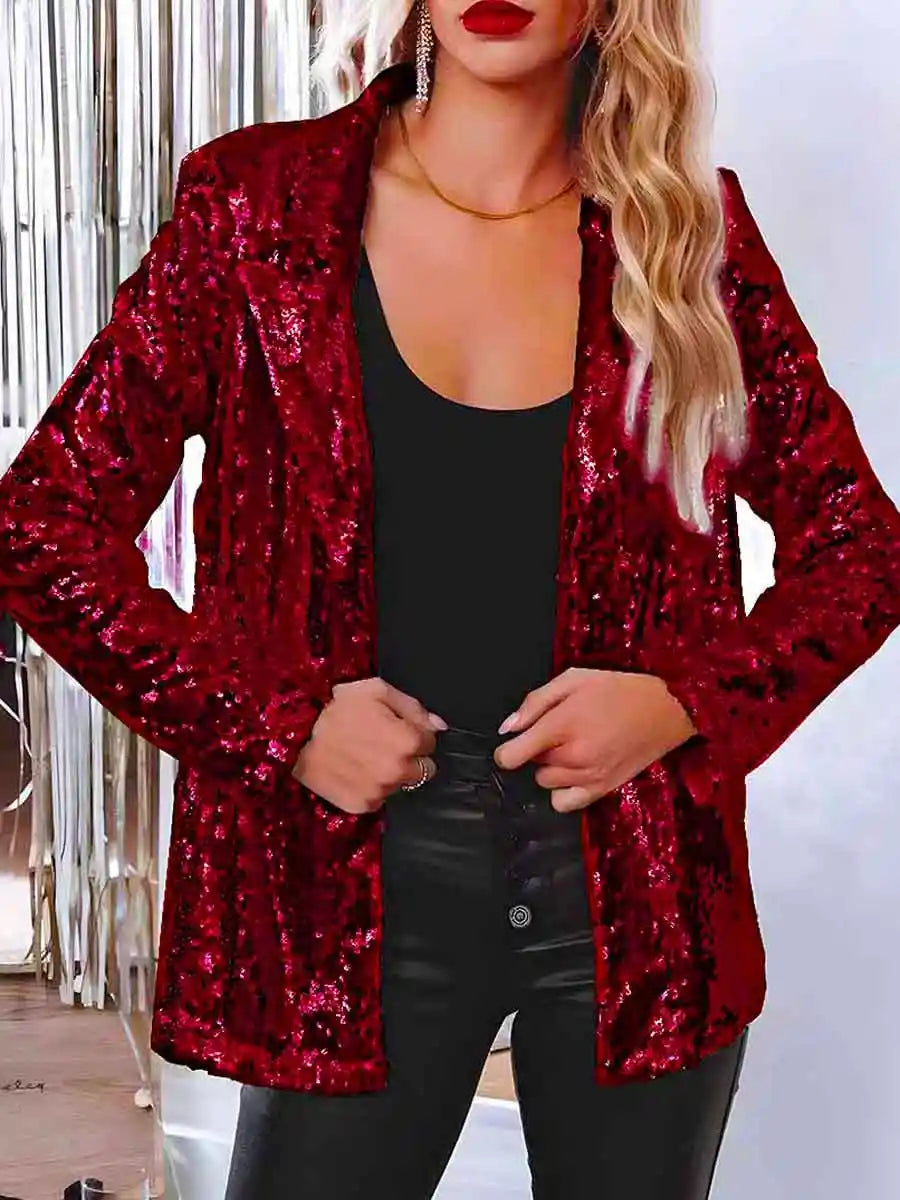 Red Sequins Blazer