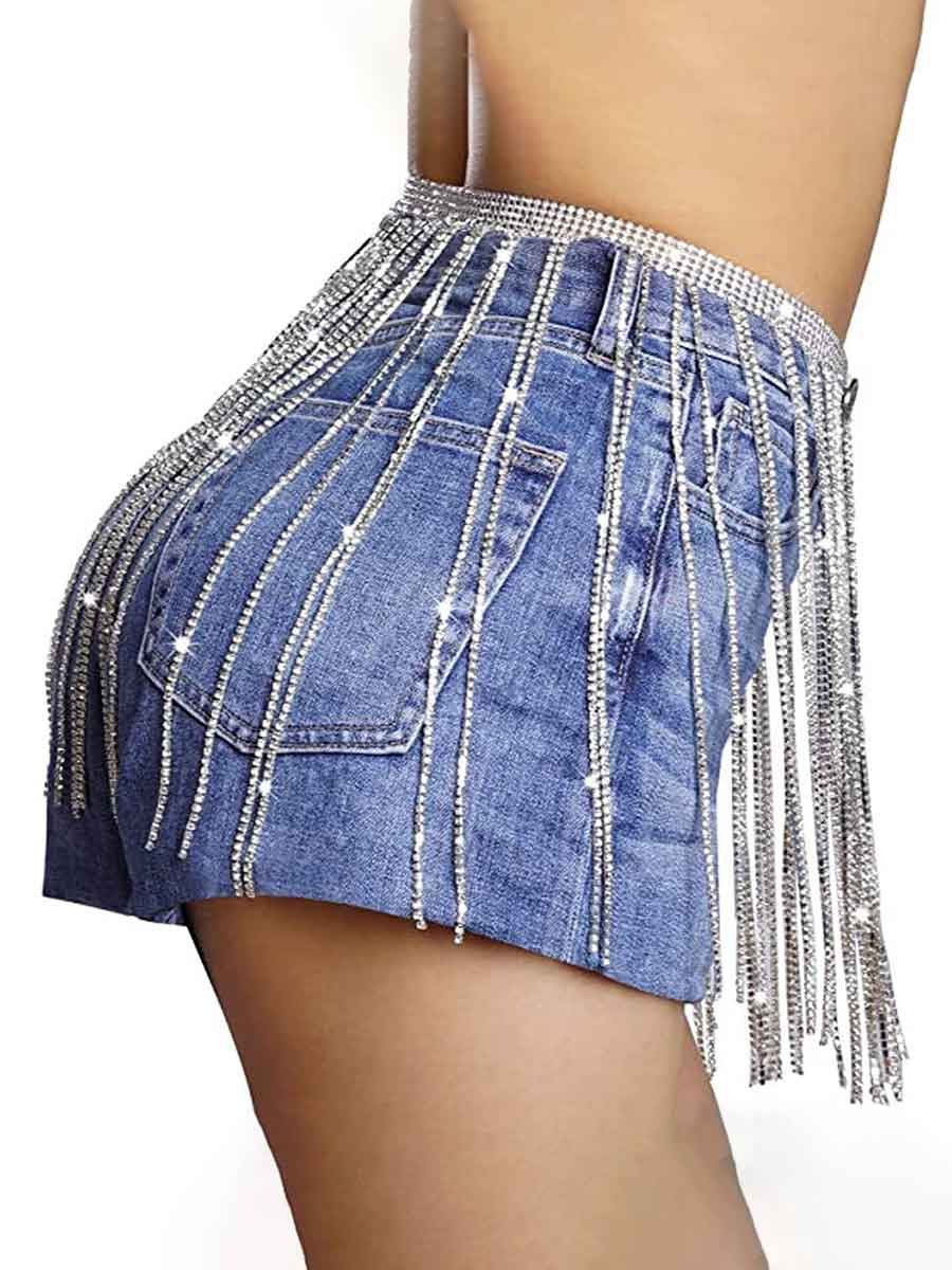 Rhinestone Fringe Skirt