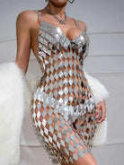 silver disco dress