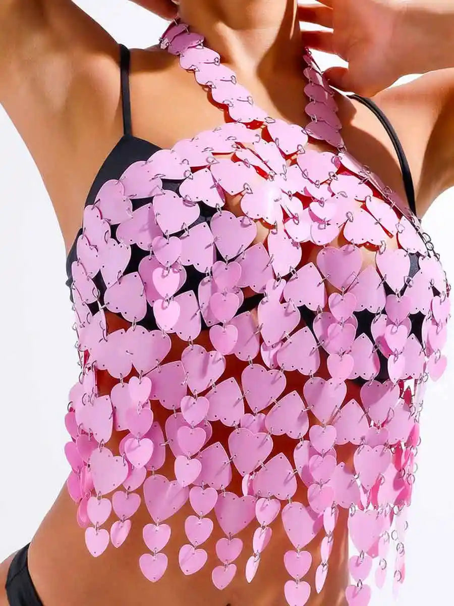 pink sparkly tank top