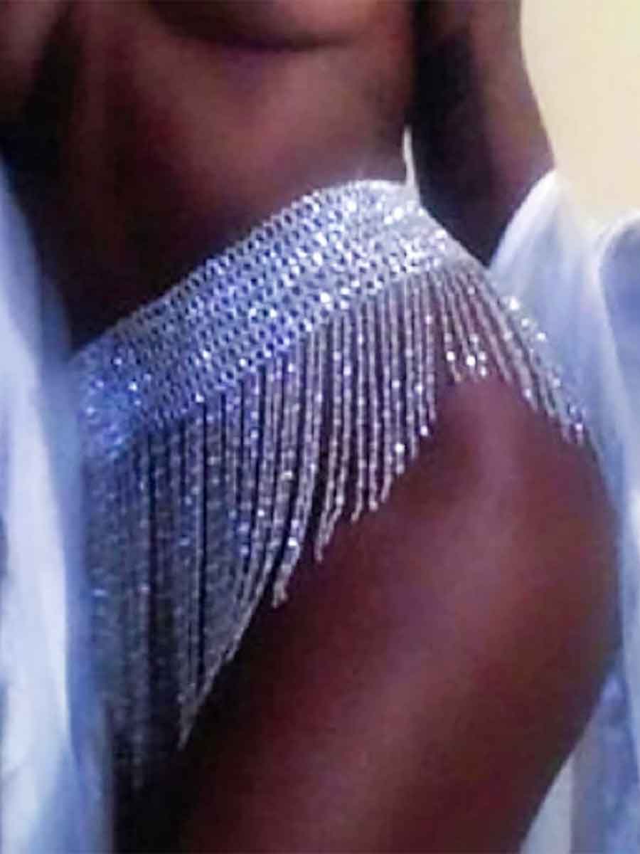 Sparkly Body Chain Fringe Skirt