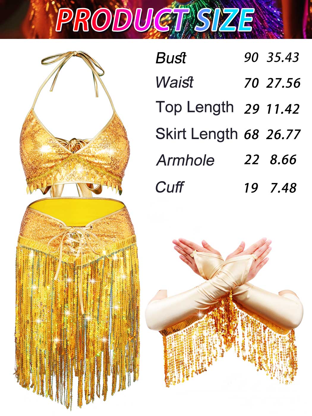 Golden Fringe Partywear