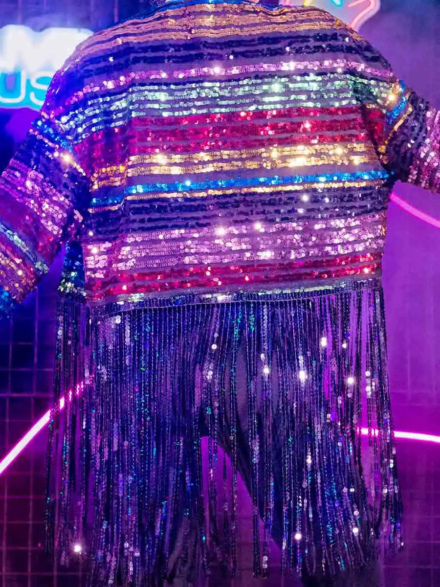Sequin Tassel Jacket (Long Sleeve)