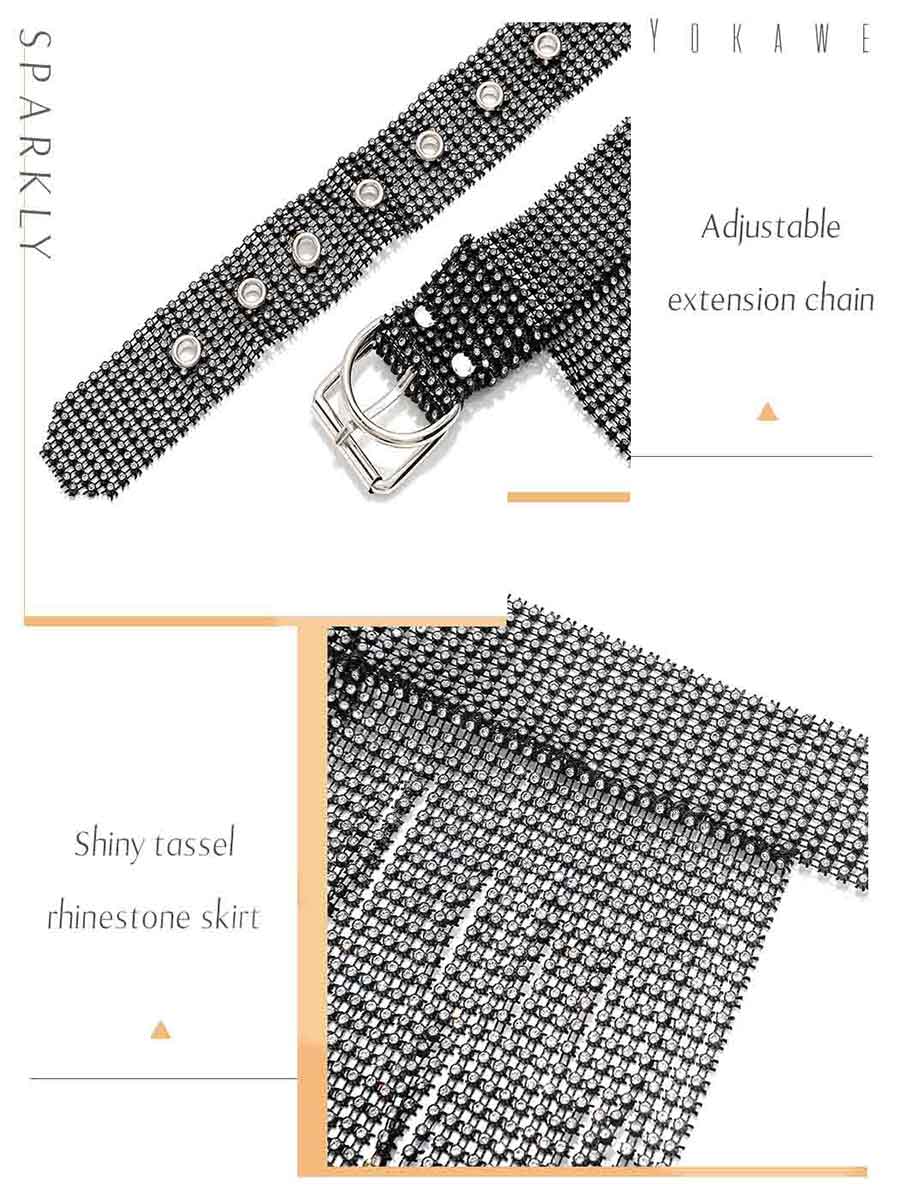 rhinestone tassel skirt