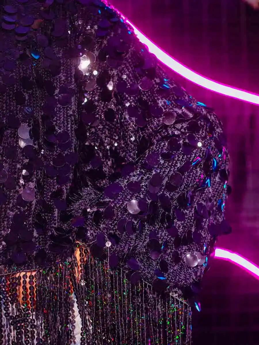 sequin fringe jacket