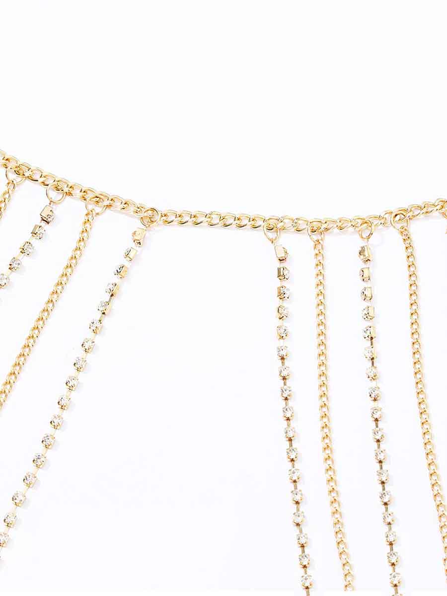 Metal chain mini skirt