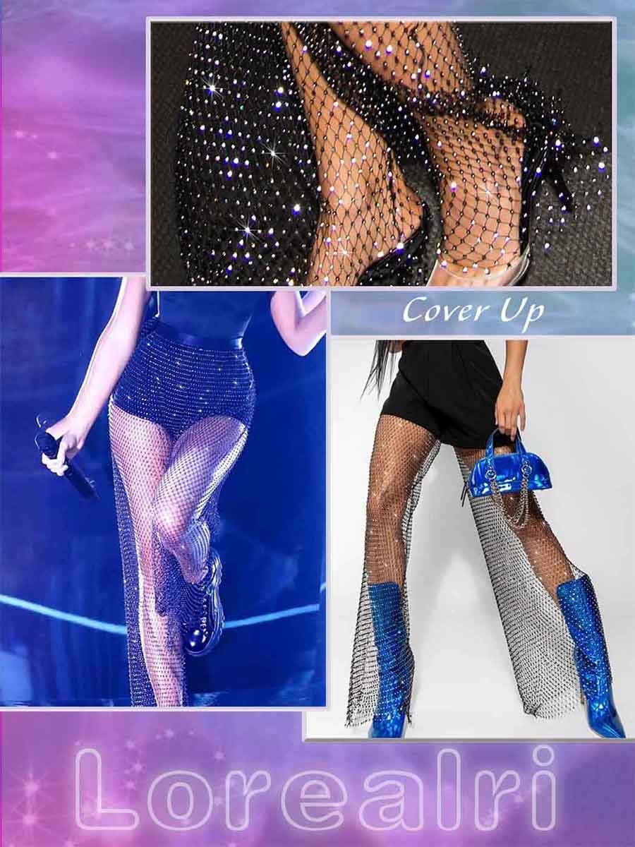 fishnet crystal pants