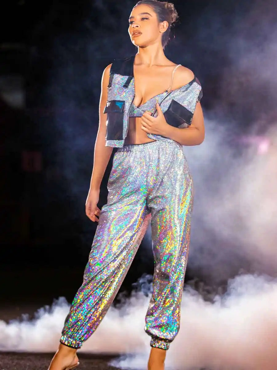 Sequin Pant Suit & Vest