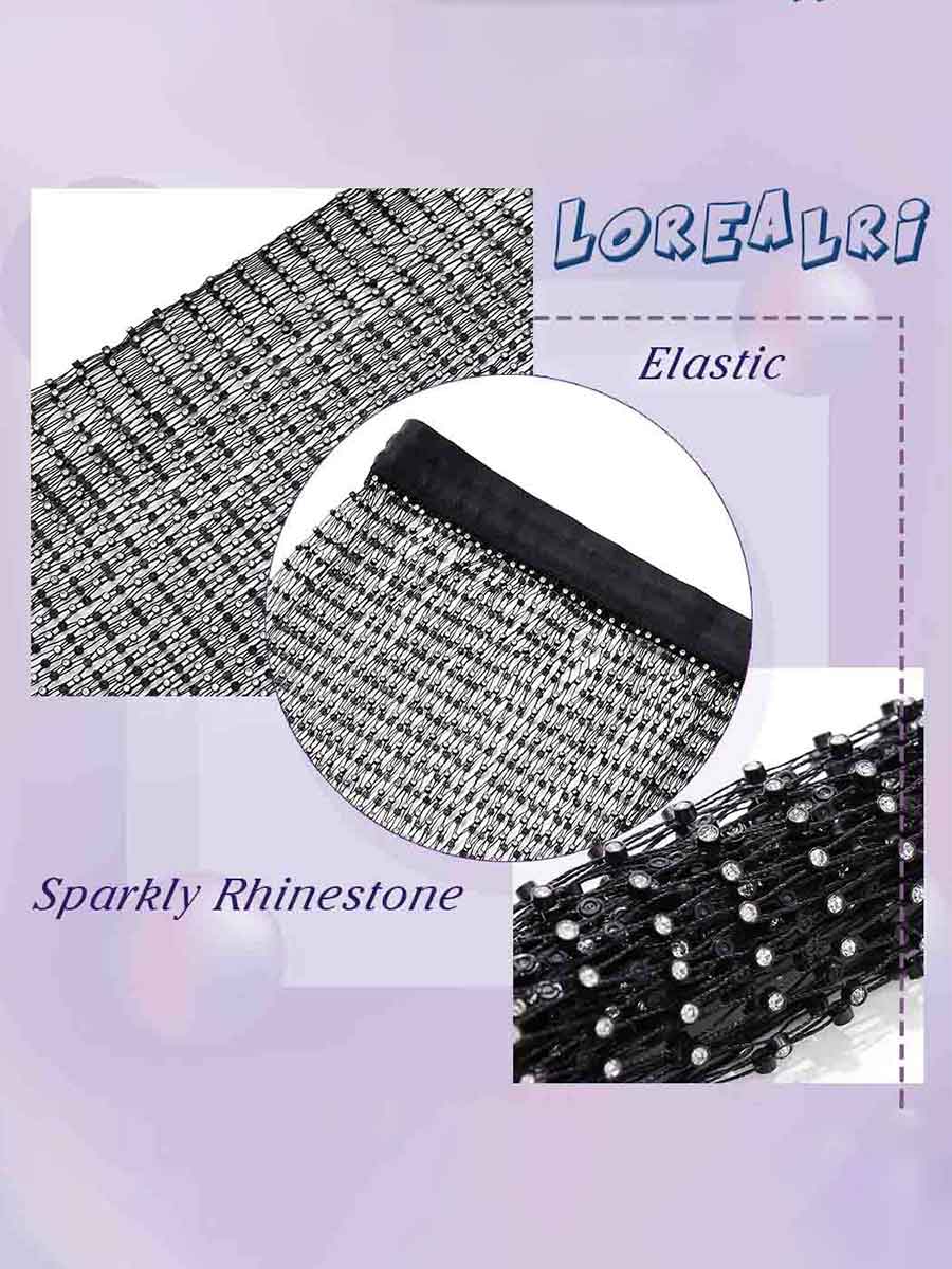 Black Crystal Fishnet Pants