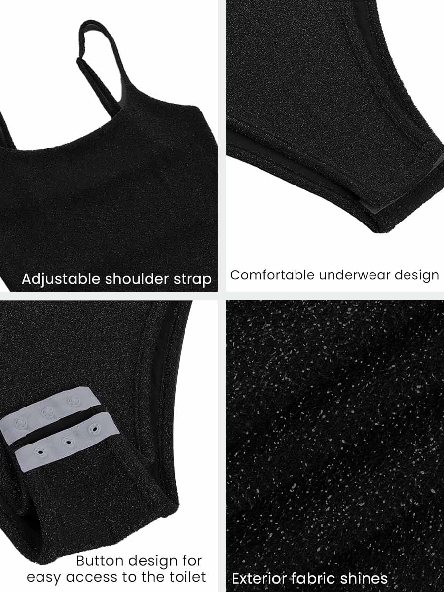 sequin black bodysuit