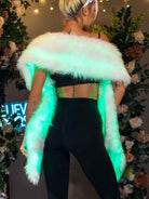 LED faux fur cape