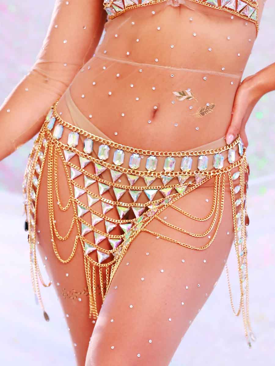 Rhinestone Chain Skirt