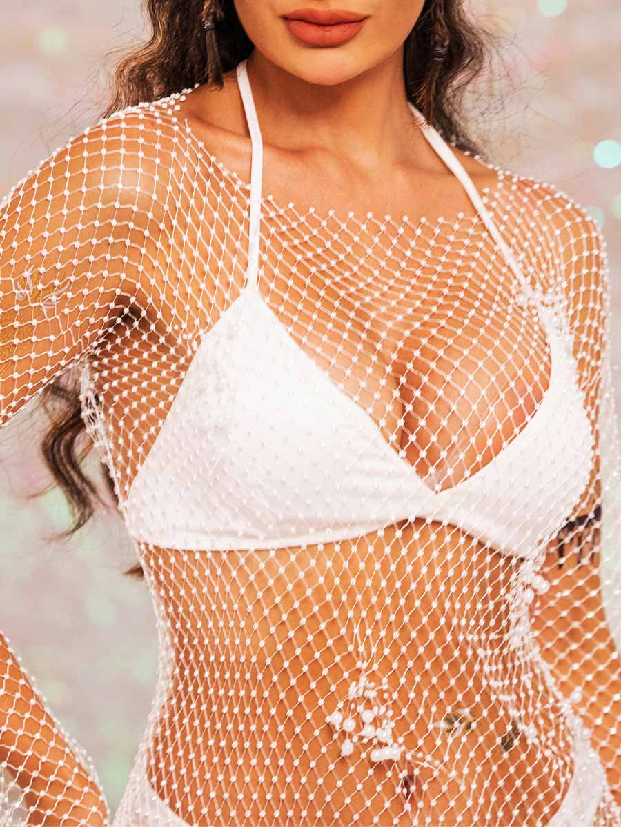 feather rhinestone dress