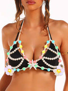 boho led beaded bra