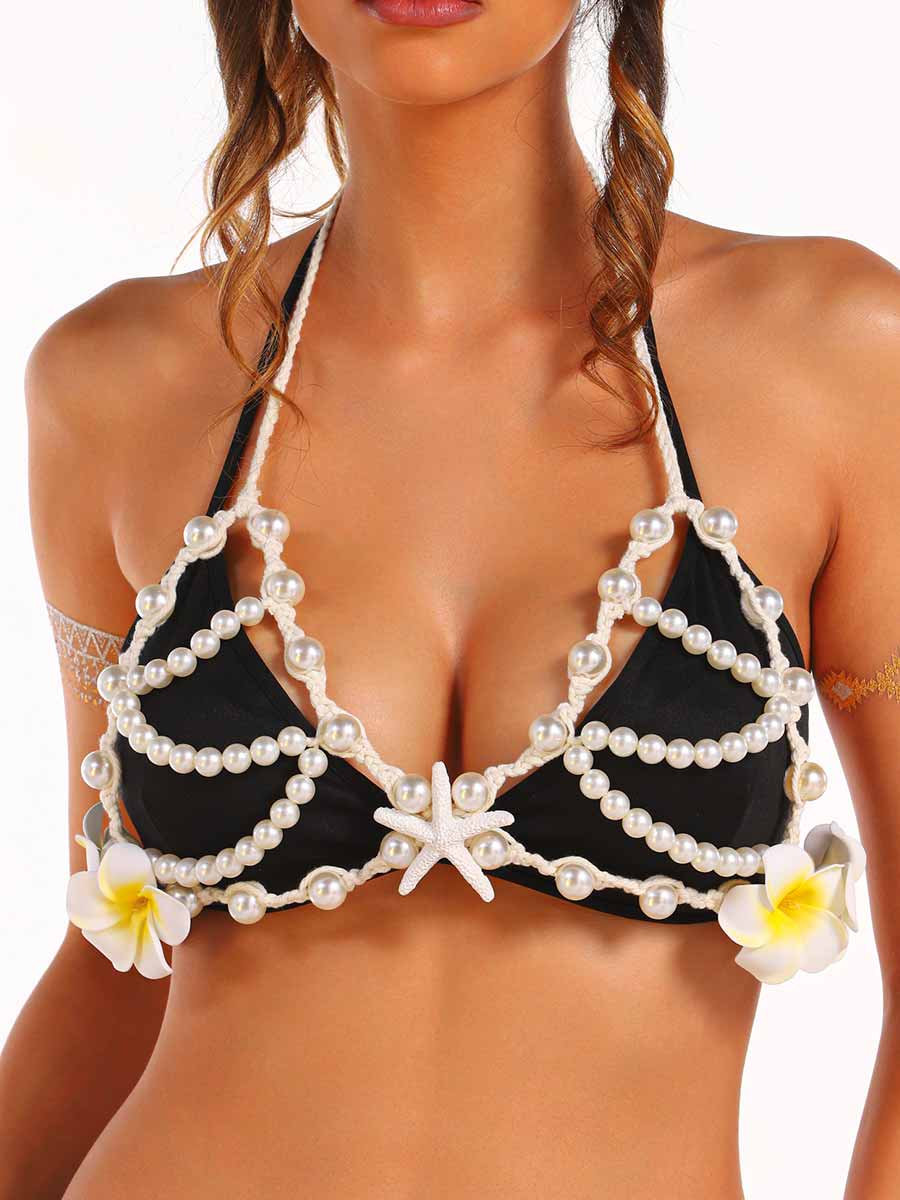 bohemian led pearl bra top