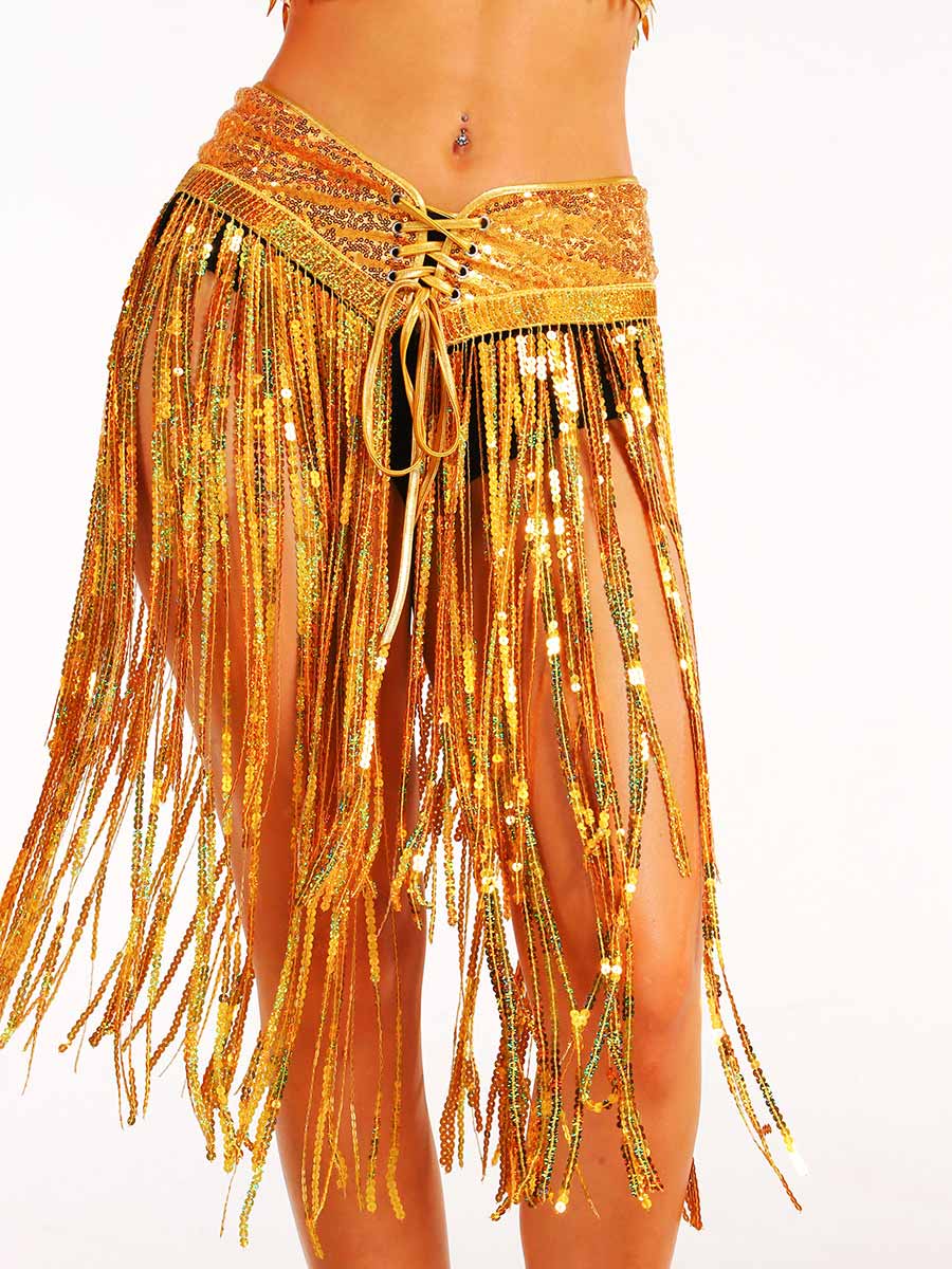 Gold Sparkle Fringe Ensemble