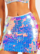 Colorful Sequin Tight Skirt