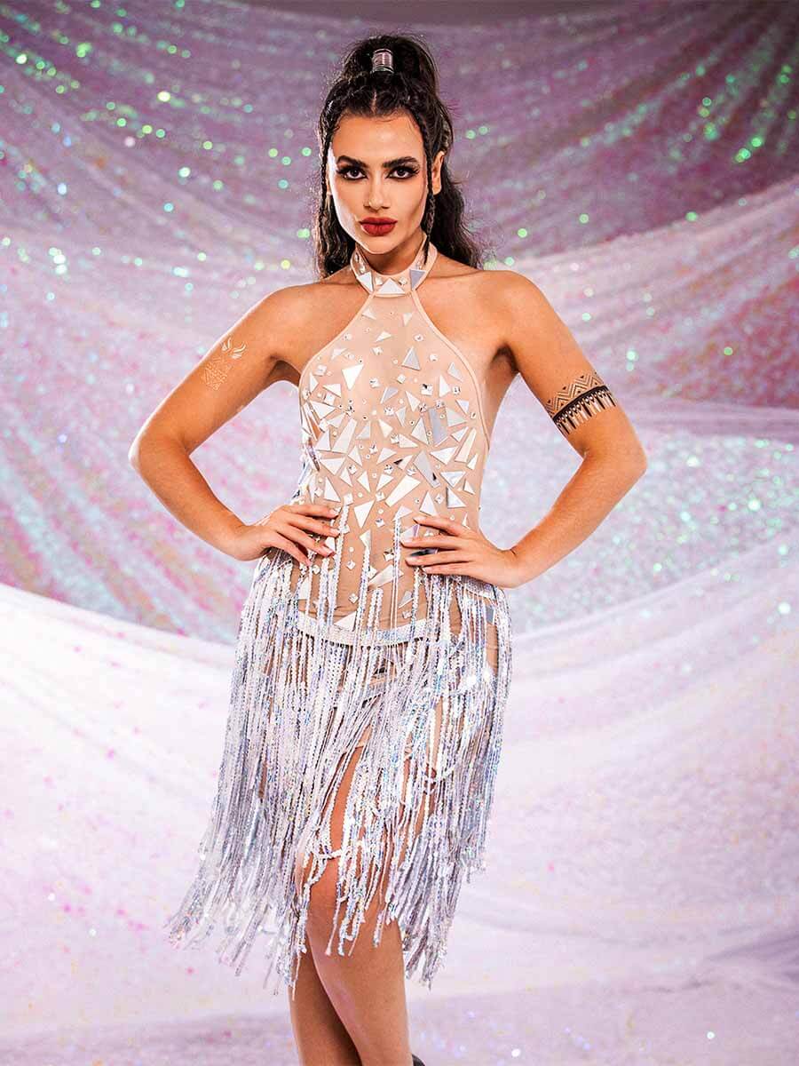 Sparkly Sequin Fringe Dress