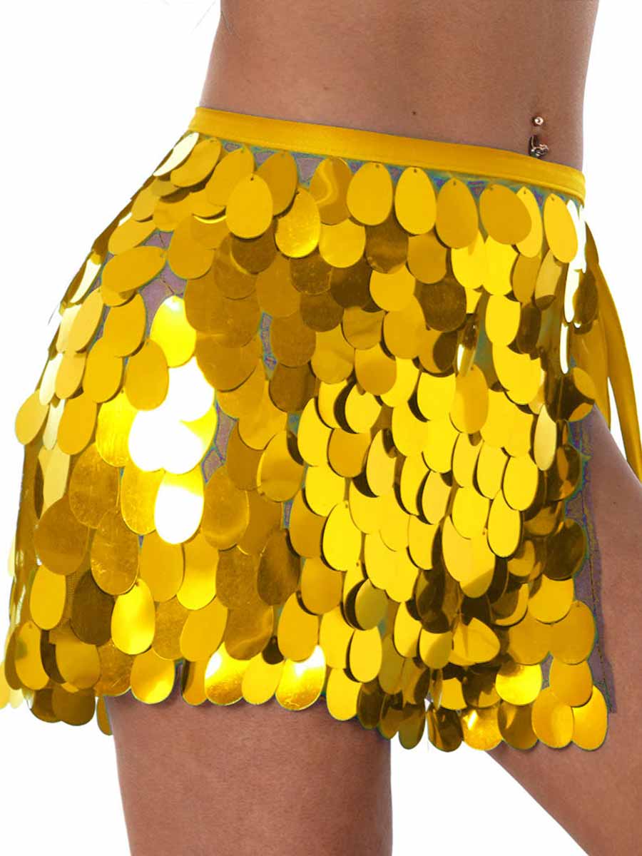 gold  party skirt