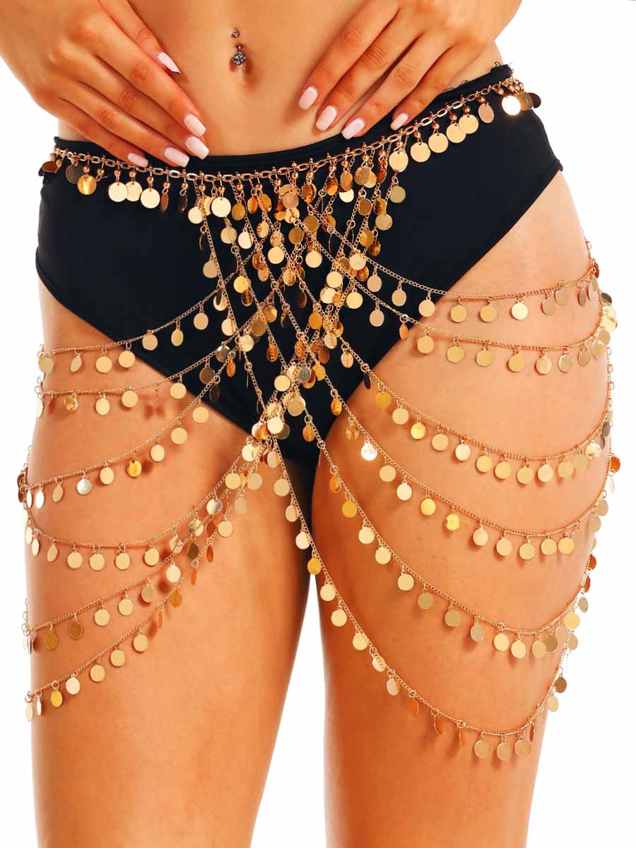 Sequin Waist Chain Skirt