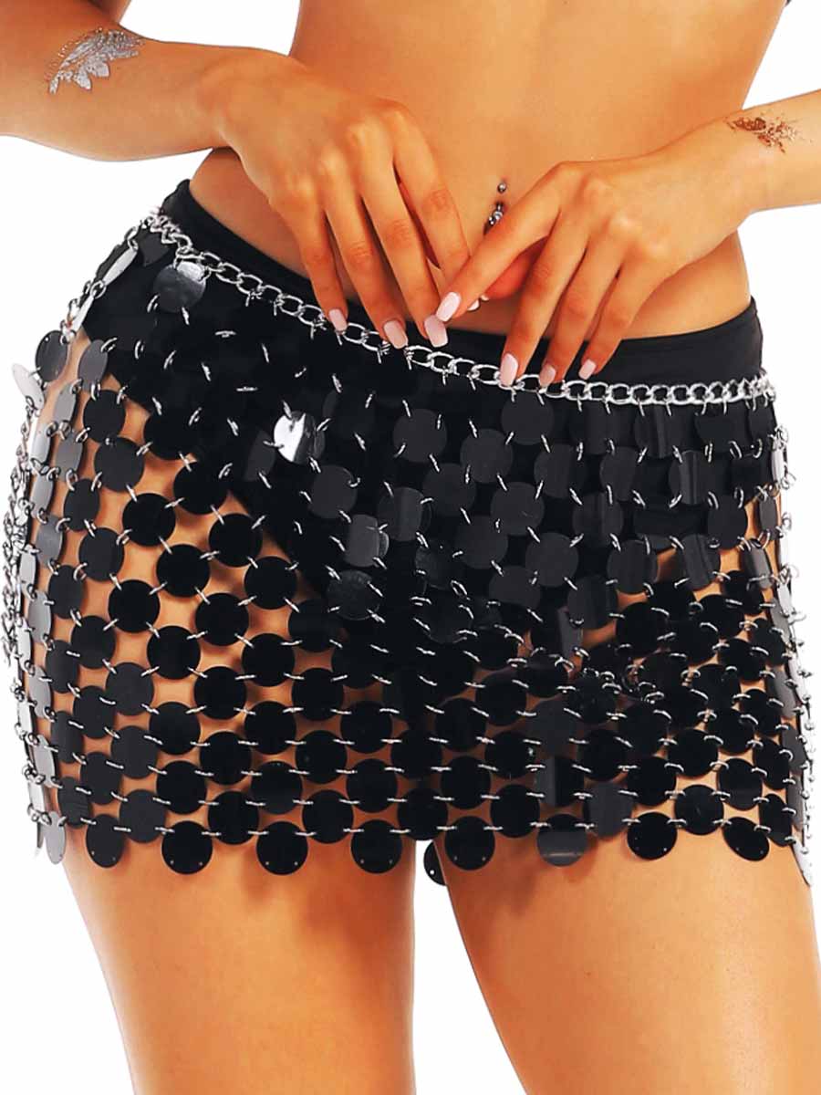 Black party mini skirt