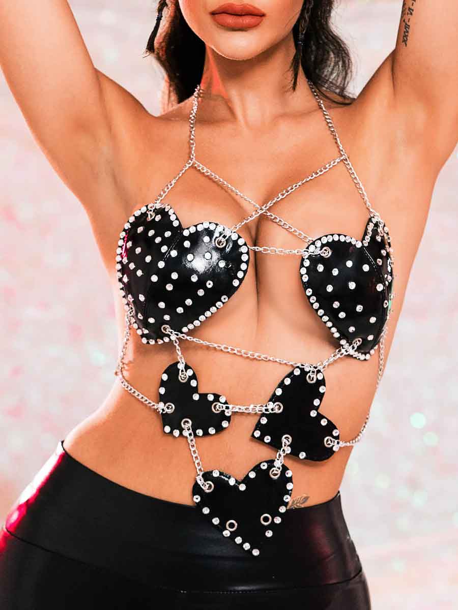 sparkly black bra