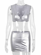 Metallic Shimmer Two-Piece Ensemble