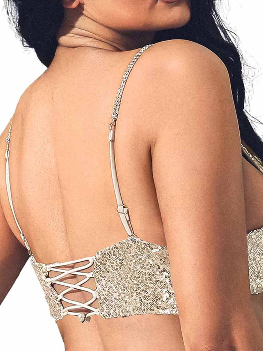 Shimmering Champagne Bra