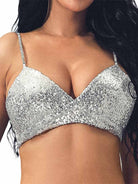 Silver Glitter Bra