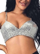 Glittery Silver Brassiere