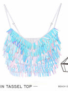 Sparkling Rainbow Fringe Top