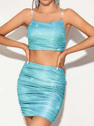 Blue Glitter Two Piece Set