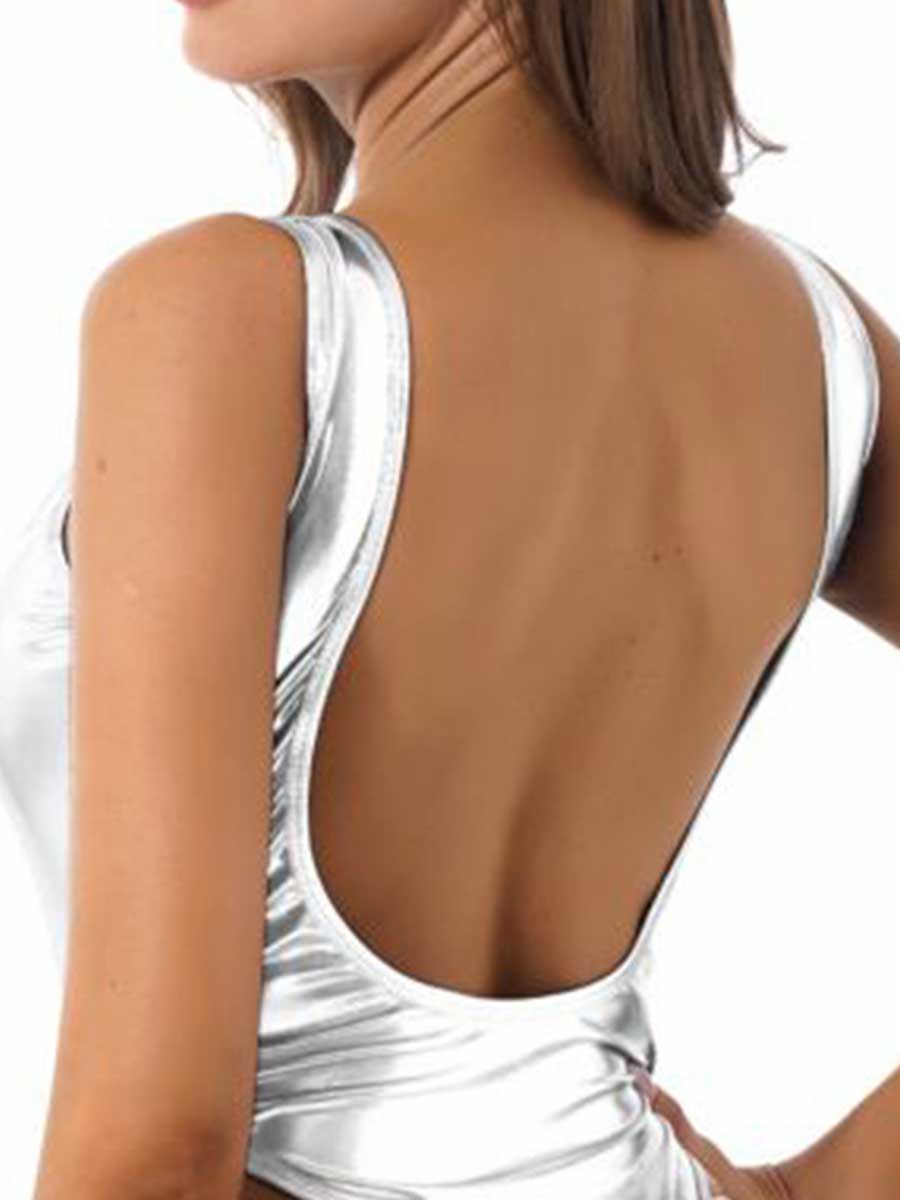 Sparkling Silver Unitard