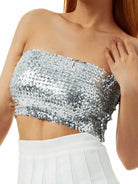 Sequinned Crop Top