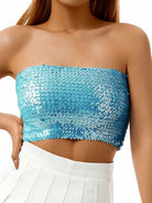 Sky Blue Glitter Bandeau