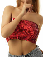 Red Glitter Bandeau