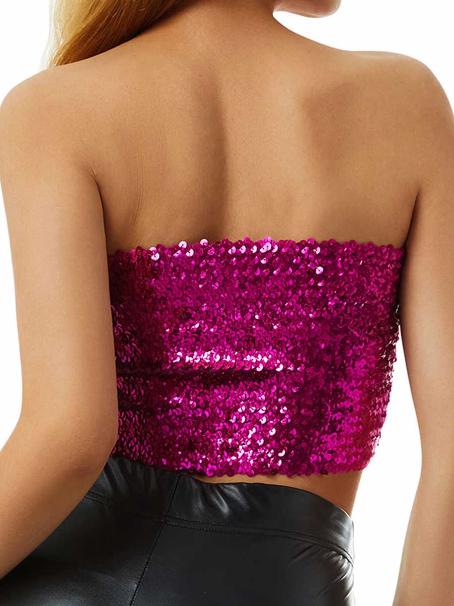 Hot Pink Sequin Bustier