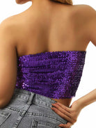 Grape Sparkling Crop Top